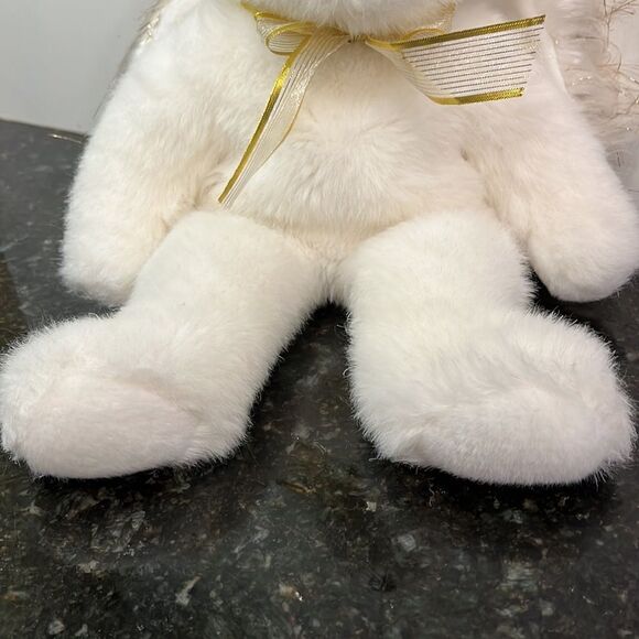 Ty Beanie Baby *Buddy '2001 "DIVINE" Angel White Bear Gold Tinsel Wings … - Picture 3 of 9